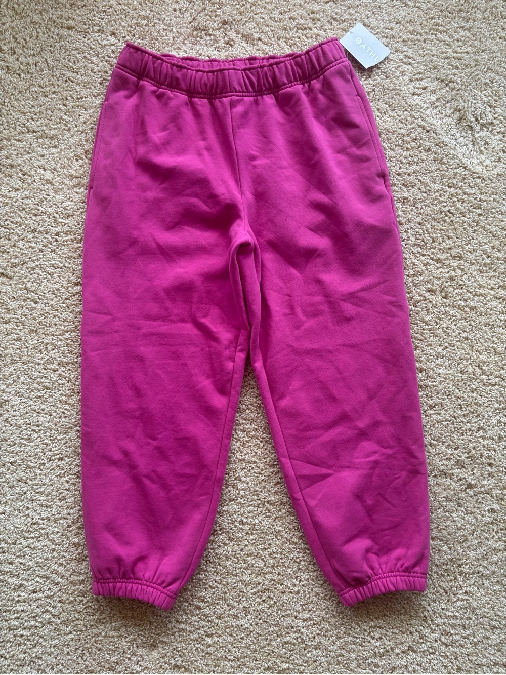 Athleta Forever Fleece‎ Elastic Waist Jogger Pants Size Medium